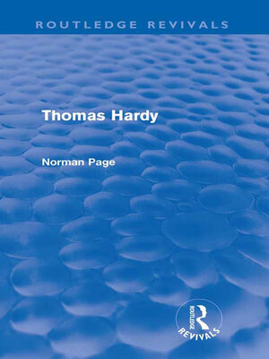 cover image of Thomas Hardy (Routledge Revivals)